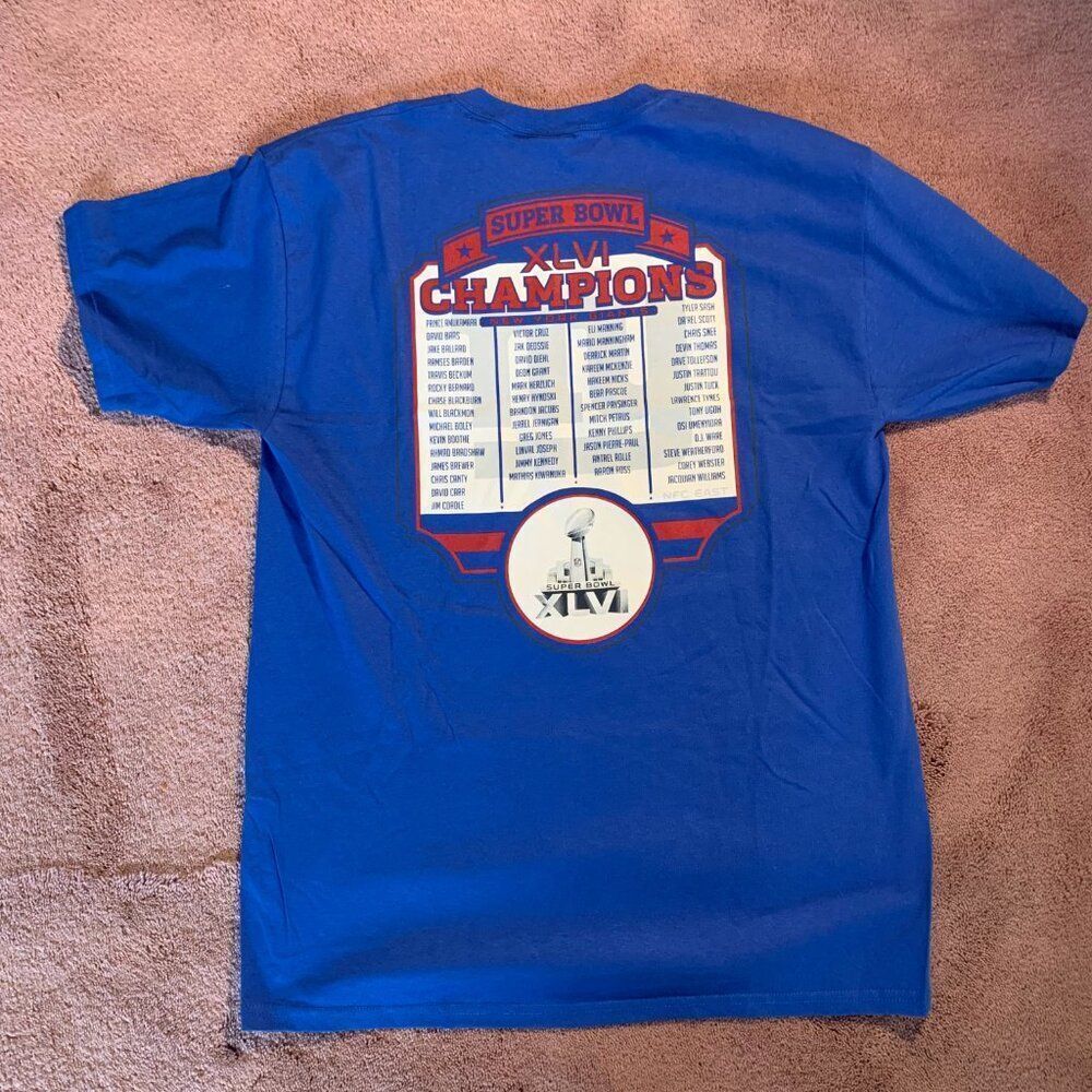 New York Giants 2012 Super Bowl T-Shirt - Picture 2 of 5